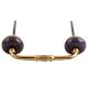 Purple Crackle Ceramic Bridge Handle